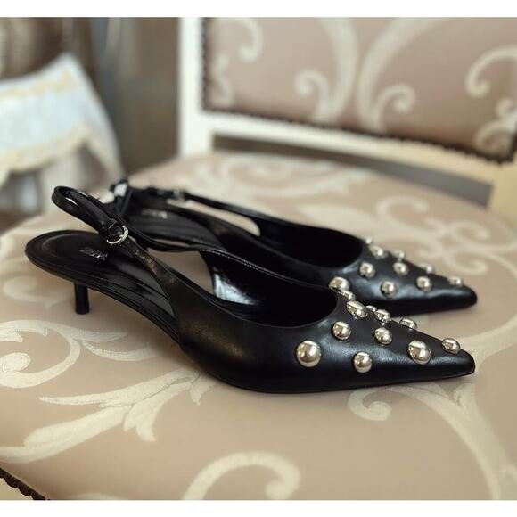 RARE!!! ZARA Blogger Fave!!! Embellished Slingbacks NWT LAST ONE!!! 🖤 - Picture 12 of 16